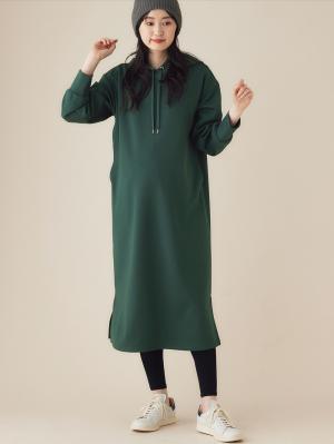 マタニティ ワンピース|Rosemadame（ローズマダム）　パーカーワンピース　マタニティ・産後授乳服【出産後も長く使える】|グリーン