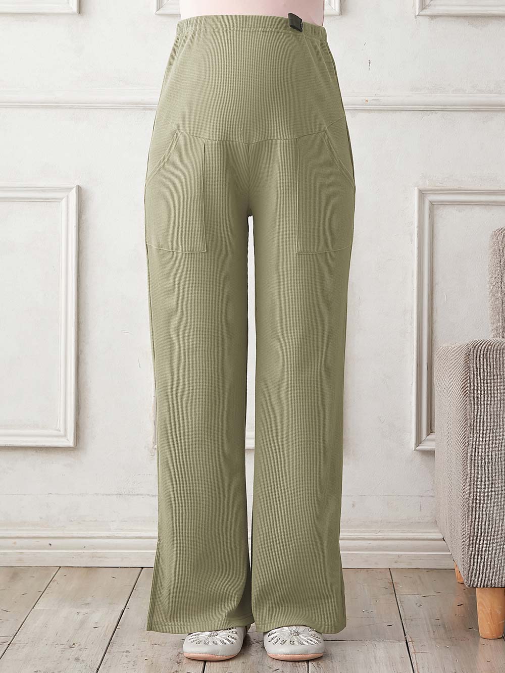 マタニティ パジャマ・ルームウェア|Rosemadame（ローズマダム）　ワッフル素材ルームパンツ　マタニティ・産後【出産後も長く使える】