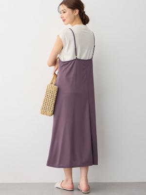 マタニティ ワンピース|Rosemadame(ローズマダム) 天竺汗染み防止トップス&接触冷感キャミワンピセット マタニティ・産後授乳服【出産後も長く使える】|パープル