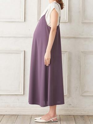 マタニティ ワンピース|Rosemadame(ローズマダム) 天竺汗染み防止トップス&接触冷感キャミワンピセット マタニティ・産後授乳服【出産後も長く使える】