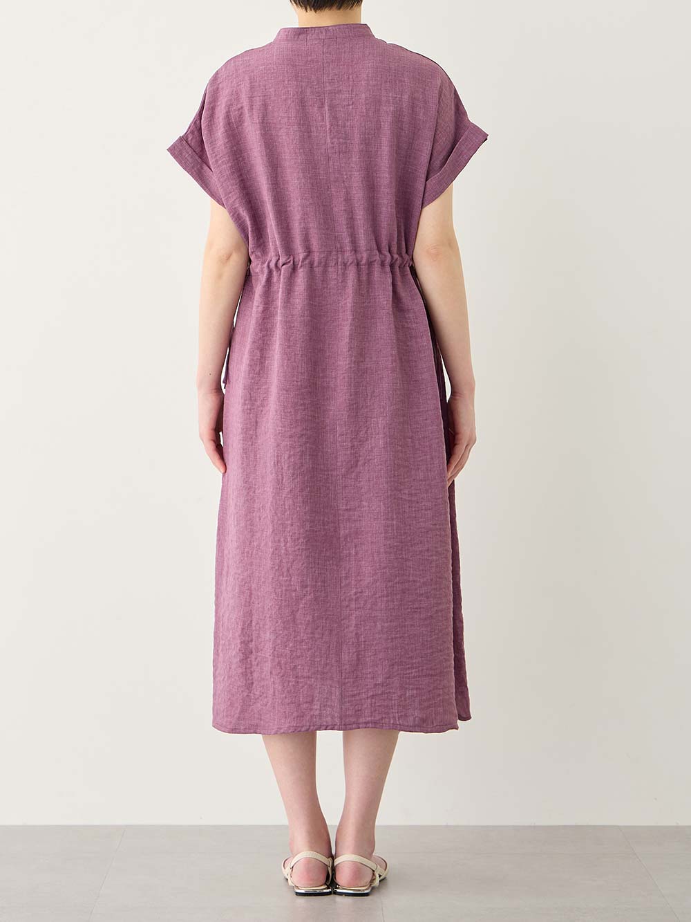 マタニティ ワンピース|Rosemadame（ローズマダム）　リネン風ドロストワンピース　マタニティ・産後授乳服【出産後も長く使える】