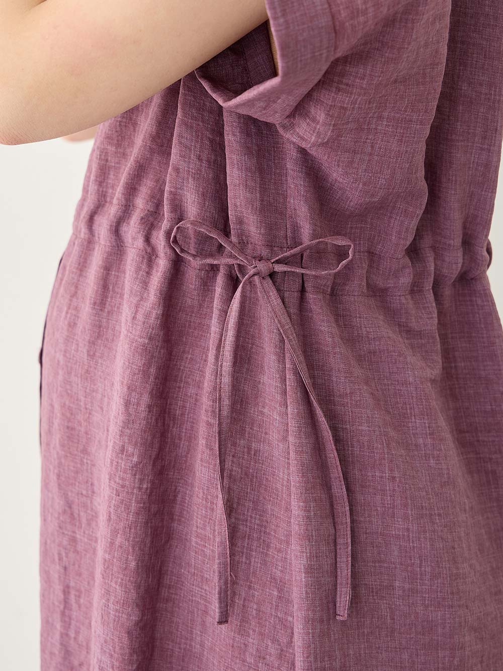 マタニティ ワンピース|Rosemadame（ローズマダム）　リネン風ドロストワンピース　マタニティ・産後授乳服【出産後も長く使える】