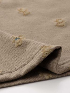 マタニティ パジャマ・ルームウェア|Rosemadame(ローズマダム) クマプリント天竺素材半袖ネグリジェパジャマ マタニティ・産後授乳パジャマ【出産後も長く使える】