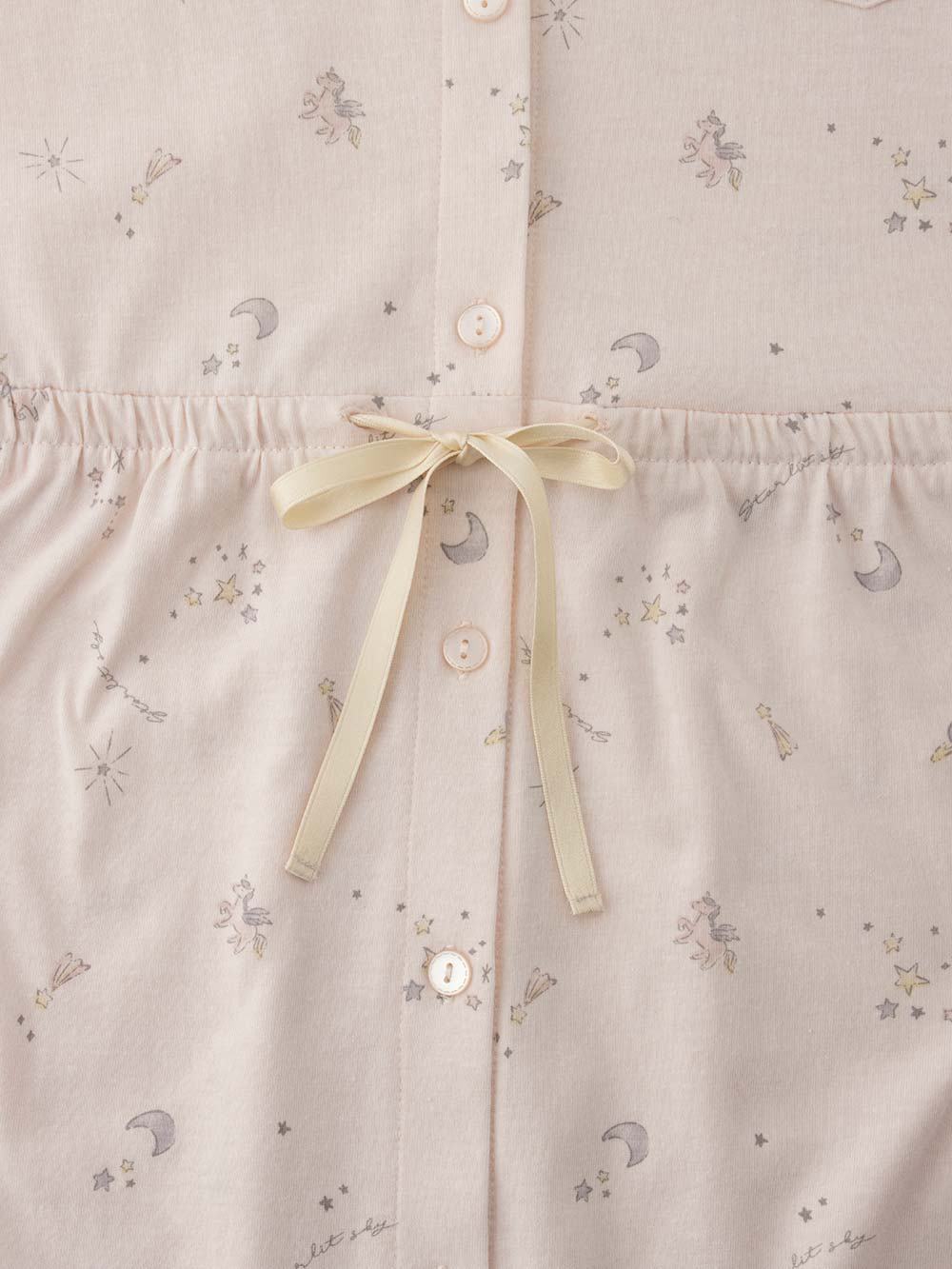 マタニティ パジャマ・ルームウェア|Rosemadame（ローズマダム）　スタープリント天竺素材半袖パジャマ　マタニティ・産後授乳パジャマ【出産後も長く使える】|ピンク