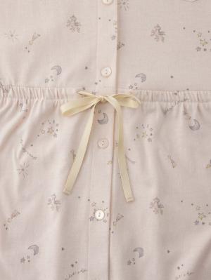 マタニティ パジャマ・ルームウェア|Rosemadame（ローズマダム）　スタープリント天竺素材半袖パジャマ　マタニティ・産後授乳パジャマ【出産後も長く使える】|ピンク