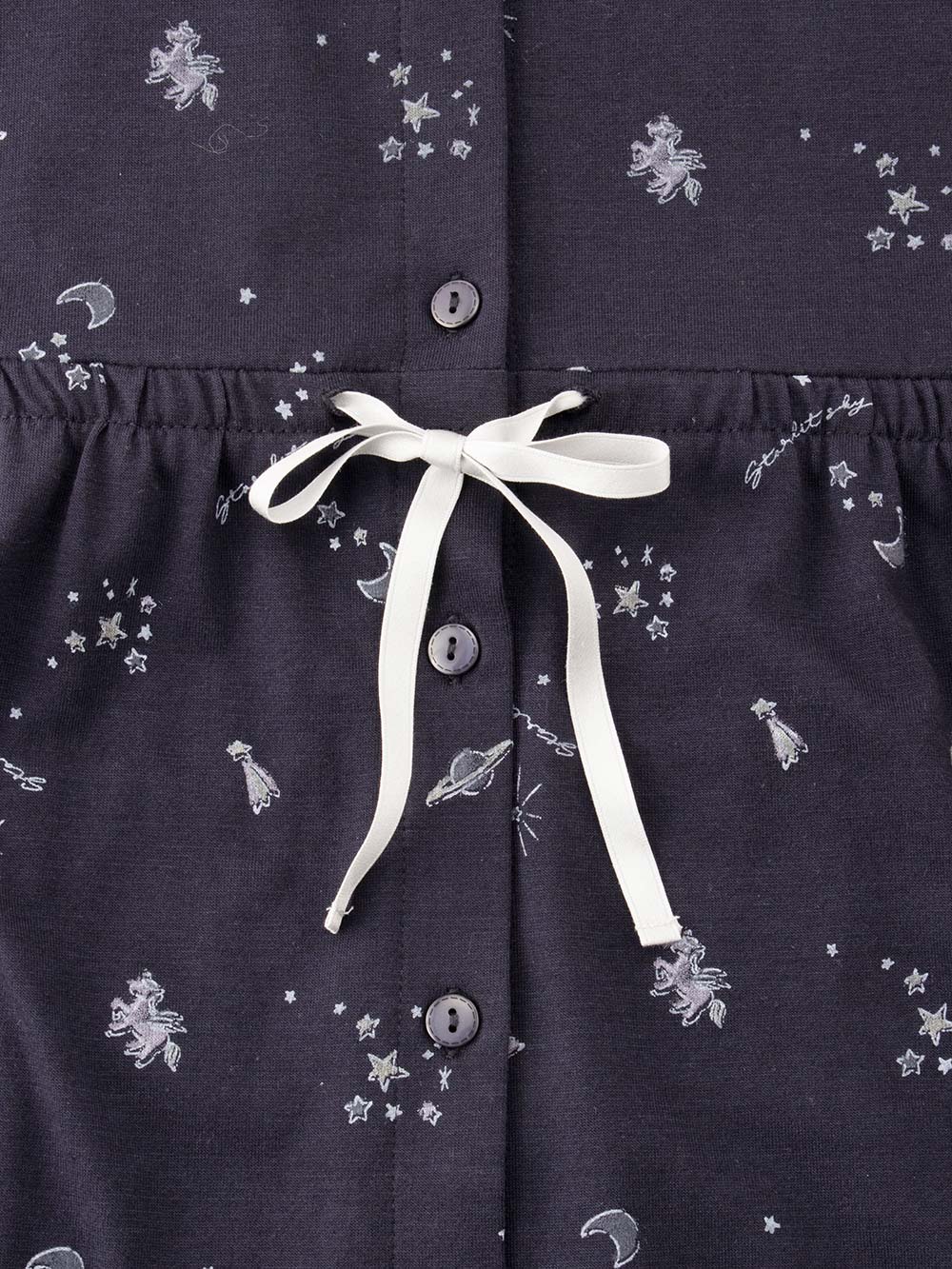 マタニティ パジャマ・ルームウェア|Rosemadame（ローズマダム）　スタープリント天竺素材半袖パジャマ　マタニティ・産後授乳パジャマ【出産後も長く使える】|ネイビー