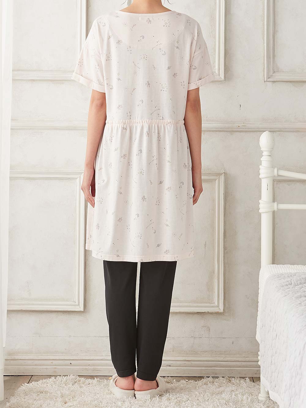 マタニティ パジャマ・ルームウェア|Rosemadame（ローズマダム）　スタープリント天竺素材半袖パジャマ　マタニティ・産後授乳パジャマ【出産後も長く使える】