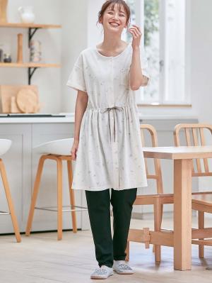 マタニティ パジャマ・ルームウェア|Rosemadame（ローズマダム）　スタープリント天竺素材半袖パジャマ　マタニティ・産後授乳パジャマ【出産後も長く使える】