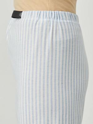 マタニティ パジャマ・ルームウェア|Rosemadame（ローズマダム）　ストライププリント天竺素材半袖パジャマ　マタニティ・産後授乳パジャマ【出産後も長く使える】