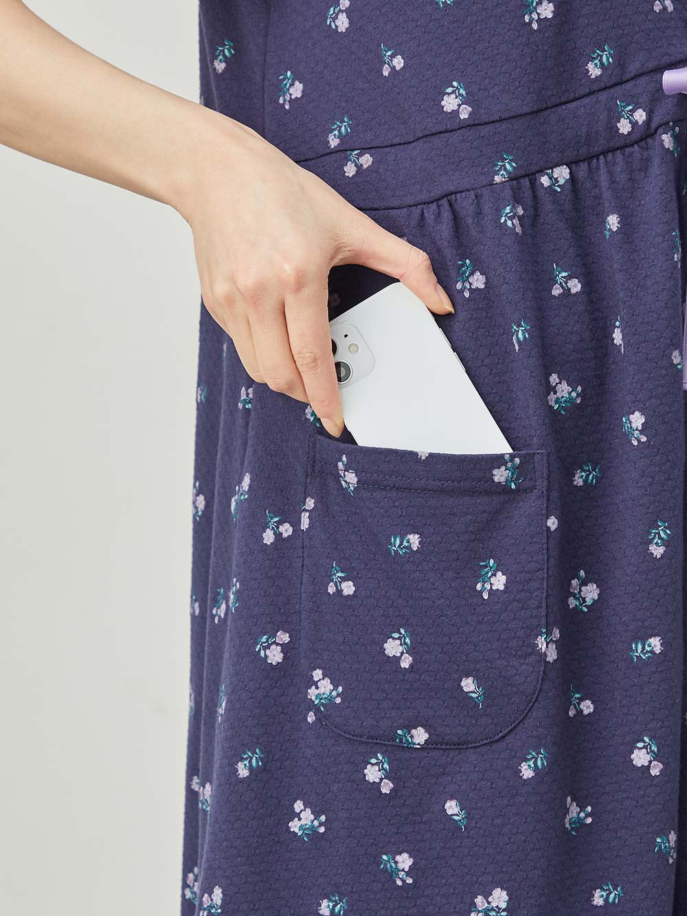 マタニティ パジャマ・ルームウェア|Rosemadame（ローズマダム）　パターンメッシュフラワープリント半袖パジャマ　マタニティ・産後授乳パジャマ【出産後も長く使える】