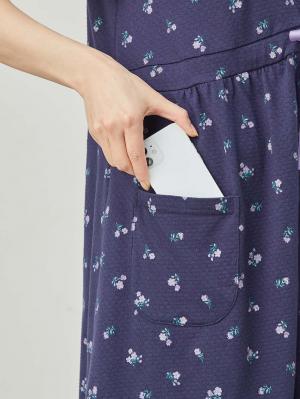 マタニティ パジャマ・ルームウェア|Rosemadame（ローズマダム）　パターンメッシュフラワープリント半袖パジャマ　マタニティ・産後授乳パジャマ【出産後も長く使える】