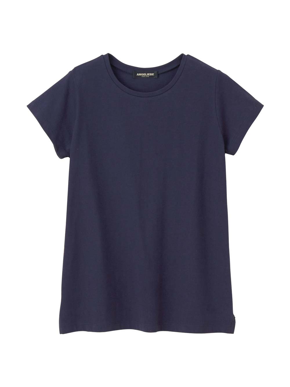 マタニティ トップス|綿混やわらかシンプルTEE　マタニティ・産後授乳服【出産後も長く使える】|ネイビー