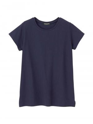 マタニティ トップス|綿混やわらかシンプルTEE　マタニティ・産後授乳服【出産後も長く使える】|ネイビー