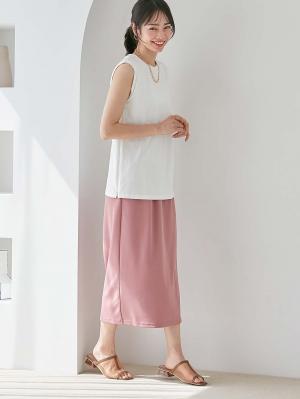 マタニティ トップス|綿混やわらかノースリーブTシャツ　マタニティ・産後授乳服【出産後も長く使える】|オフ