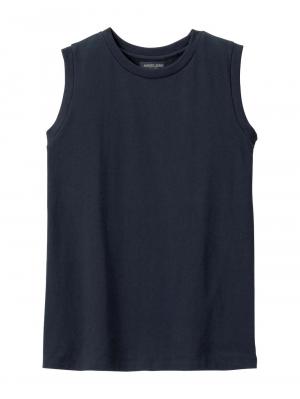 マタニティ トップス|綿混やわらかノースリーブTシャツ　マタニティ・産後授乳服【出産後も長く使える】|ネイビー