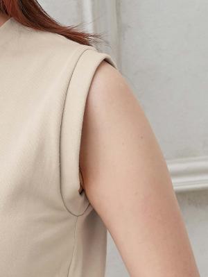 マタニティ トップス|綿混やわらかノースリーブTシャツ　マタニティ・産後授乳服【出産後も長く使える】