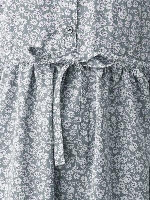 マタニティ ワンピース|フレンチフレアスリーブ花柄ワンピース　マタニティ・産後授乳服【出産後も長く使える】