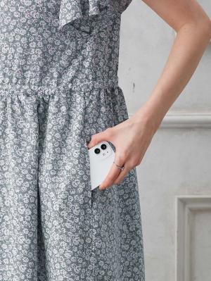 マタニティ ワンピース|フレンチフレアスリーブ花柄ワンピース　マタニティ・産後授乳服【出産後も長く使える】