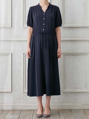 マタニティ ワンピース|半袖ギャザーシャツワンピース　マタニティ・産後授乳服【出産後も長く使える】