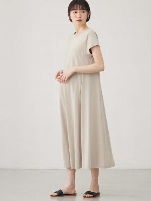 マタニティ ワンピース|コットン100%フレア半袖ワンピース マタニティ・授乳服【出産後も長く使える】|トープ