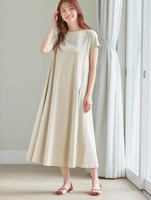 マタニティ ワンピース|コットン100%フレア半袖ワンピース マタニティ・授乳服【出産後も長く使える】|トープ