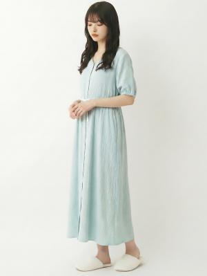 マタニティ パジャマ・ルームウェア|ぷくぷくWガーゼウエストリボンネグリジェ　マタニティ・産後【出産後も長く使える】