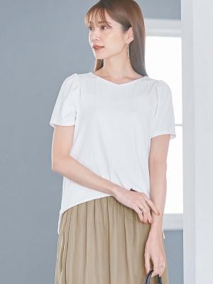 【選べる福袋対象】2WAY ランダムリブカットソー半袖トップス　マタニティ・産後授乳服【出産後も長く使える】