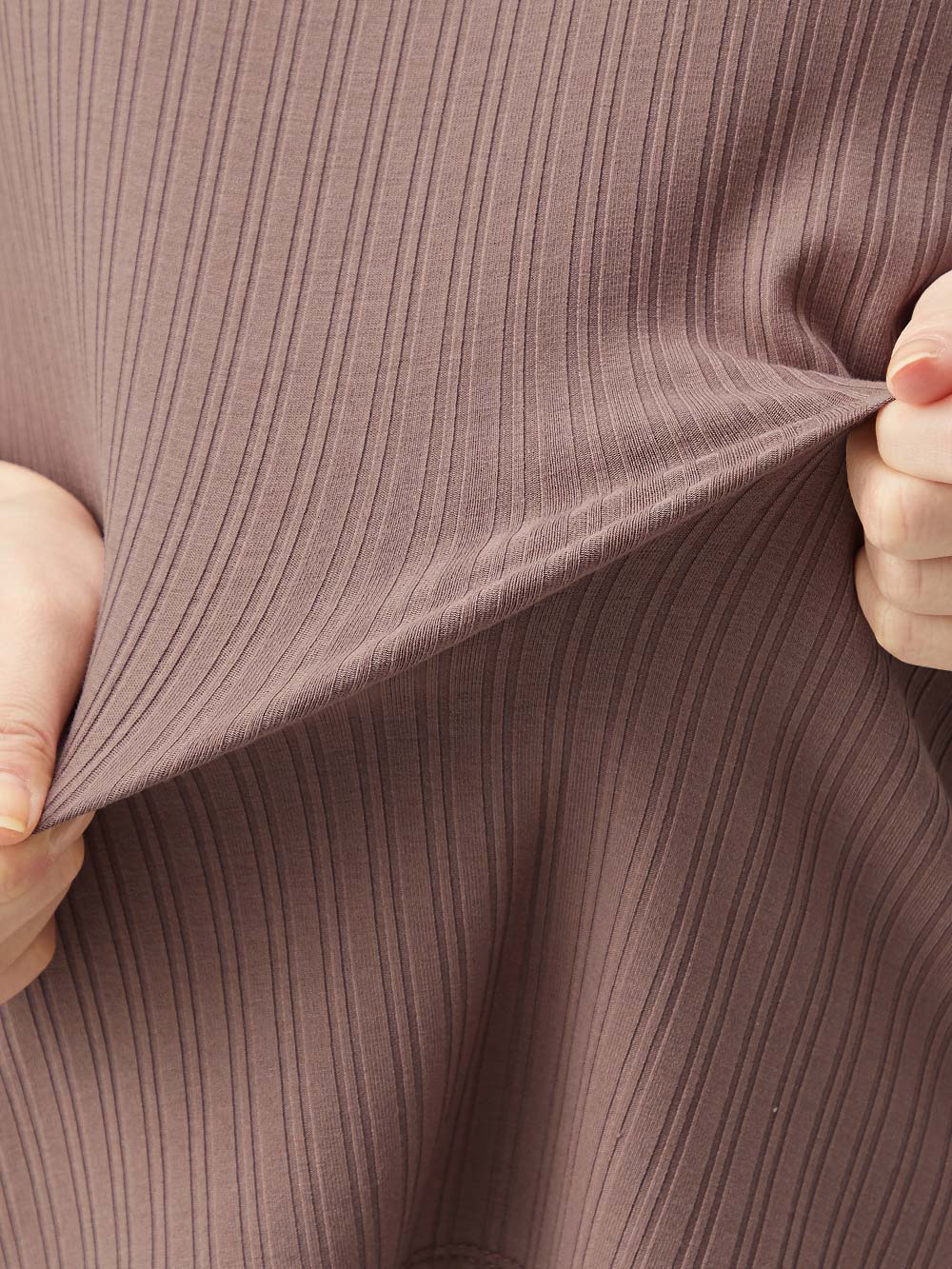 マタニティ トップス|2WAY ランダムリブカットソー半袖トップス　マタニティ・産後授乳服【出産後も長く使える】