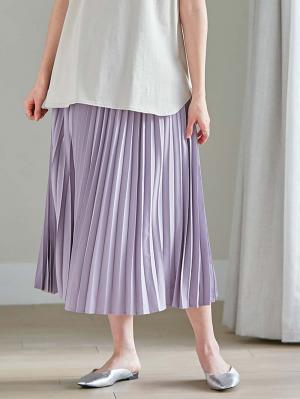 マタニティ スカート|プリーツスカート マタニティ・産後【出産後も長く使える】|ラベンダー