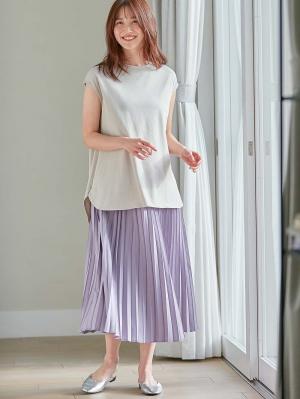 マタニティ スカート|プリーツスカート マタニティ・産後【出産後も長く使える】|ラベンダー