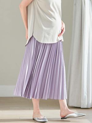 プリーツスカート　マタニティ・産後【出産後も長く使える】10331