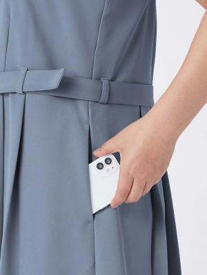 マタニティ ワンピース|ウエストベルト付きキャミワンピース　マタニティ・産後授乳服【出産後も長く使える】