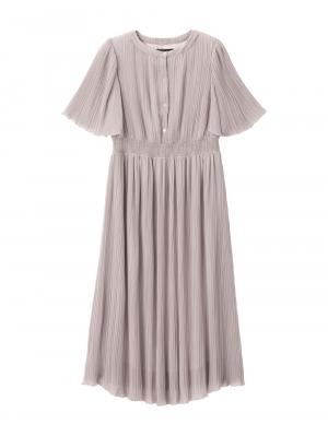 ランダムプリーツワンピース　マタニティ・産後授乳服【出産後も長く使える】 10342