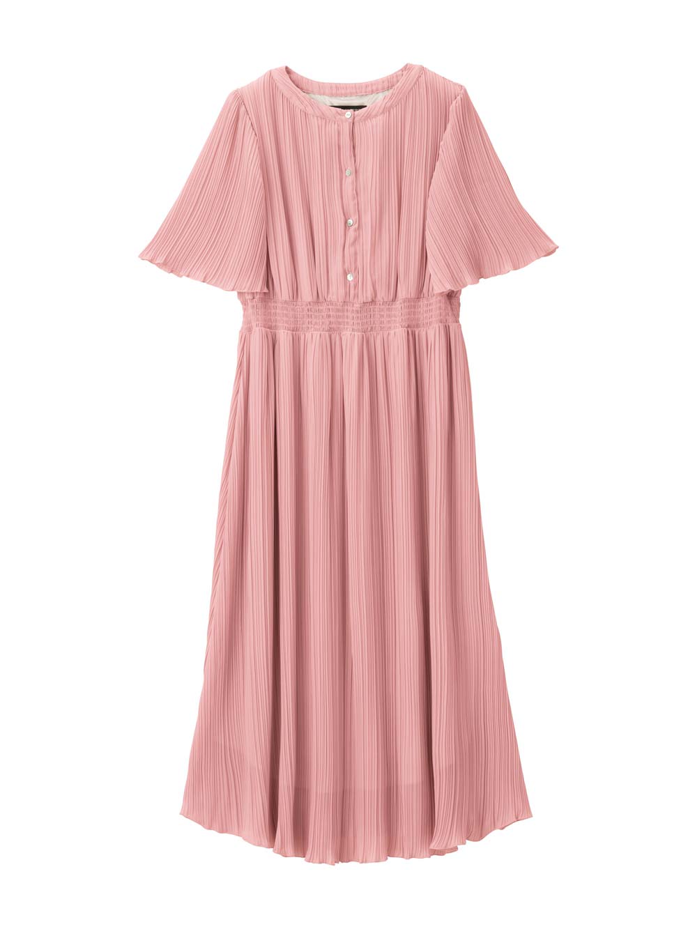 マタニティ ワンピース|ランダムプリーツワンピース　マタニティ・産後授乳服【出産後も長く使える】|ピンク