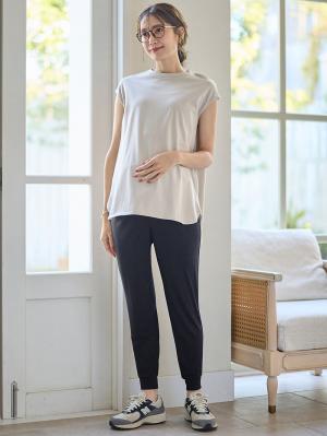 マタニティ パンツ|fairy（フェアリー）涼感らくちんジョガーパンツ　マタニティ・産後【出産後も長く使える】|ブラック