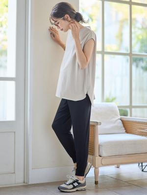 マタニティ パンツ|fairy（フェアリー）涼感らくちんジョガーパンツ　マタニティ・産後【出産後も長く使える】|ブラック