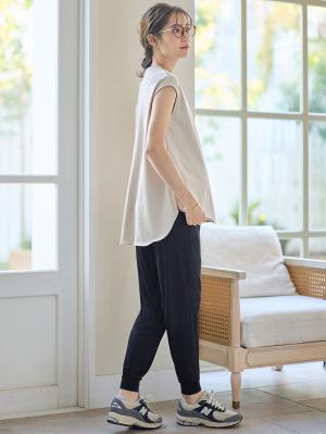 マタニティ パンツ|fairy（フェアリー）涼感らくちんジョガーパンツ　マタニティ・産後【出産後も長く使える】|ブラック