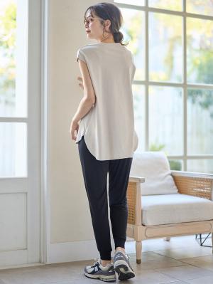 マタニティ パンツ|fairy（フェアリー）涼感らくちんジョガーパンツ　マタニティ・産後【出産後も長く使える】|ブラック