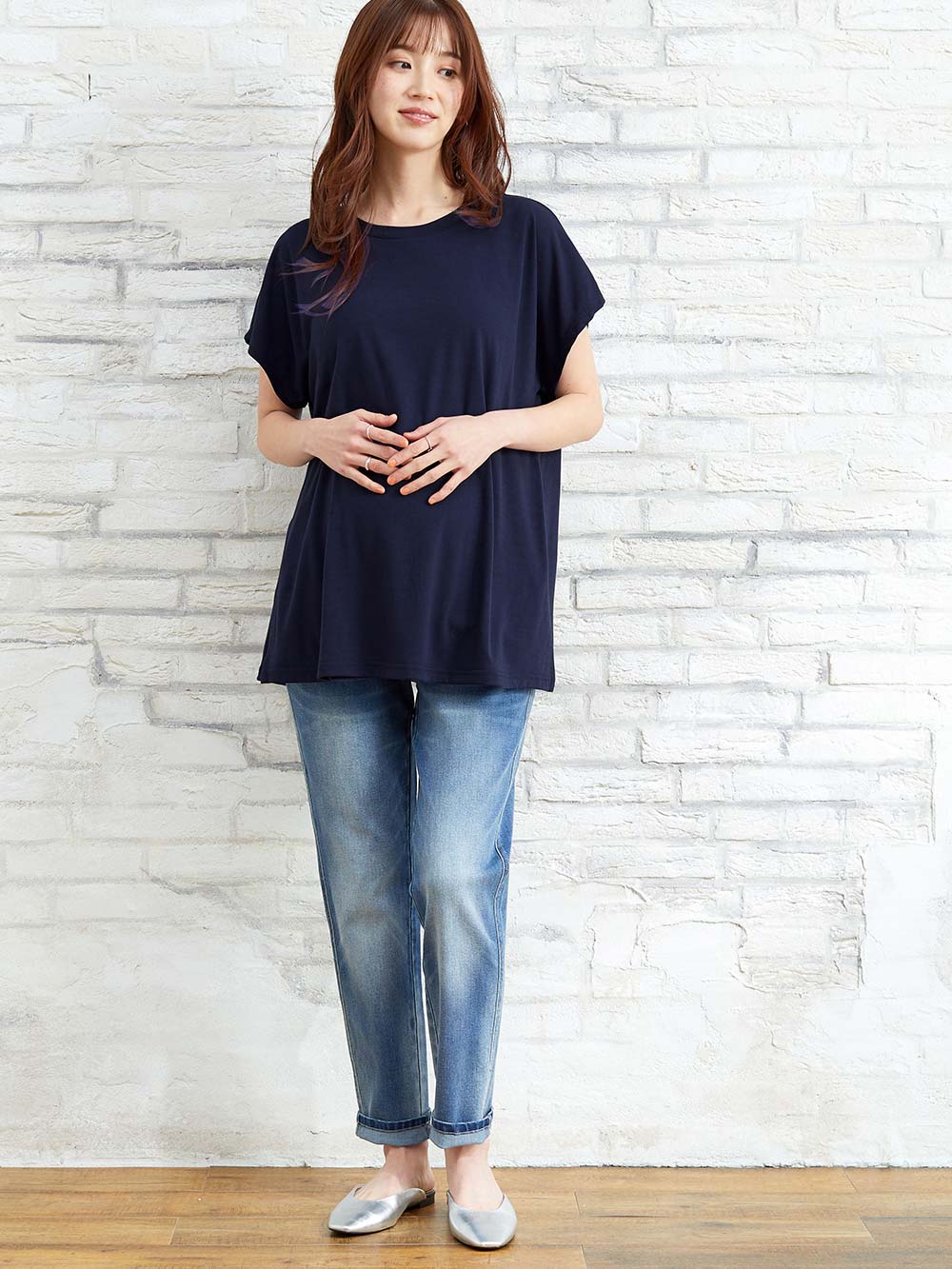 マタニティ トップス|fairy（フェアリー）授乳らくちんドルマンTシャツ　マタニティ・産後授乳服【出産後も長く使える】