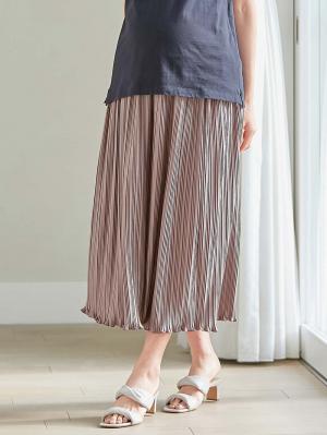 マタニティ スカート|fairy（フェアリー）らくちんプリーツスカート　マタニティ・産後【出産後も長く使える】|モカ