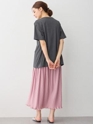 マタニティ スカート|fairy（フェアリー）らくちんプリーツスカート　マタニティ・産後【出産後も長く使える】|ピンク