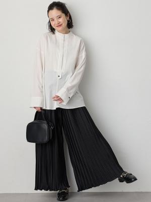 マタニティ パンツ|fairy（フェアリー）らくちんプリーツパンツ　マタニティ・産後【出産後も長く使える】|ブラック