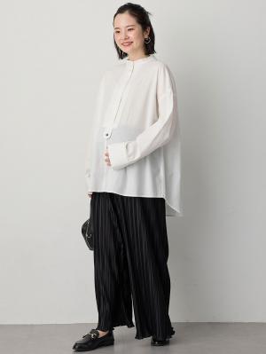 マタニティ パンツ|fairy（フェアリー）らくちんプリーツパンツ　マタニティ・産後【出産後も長く使える】|ブラック