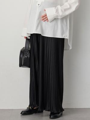 マタニティ パンツ|fairy（フェアリー）らくちんプリーツパンツ　マタニティ・産後【出産後も長く使える】|ブラック