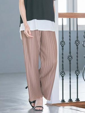 マタニティ パンツ|fairy（フェアリー）らくちんプリーツパンツ　マタニティ・産後【出産後も長く使える】|モカ