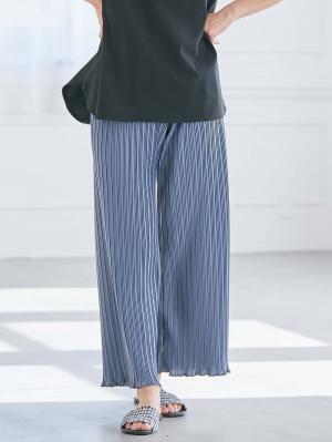 マタニティ パンツ|fairy（フェアリー）らくちんプリーツパンツ　マタニティ・産後【出産後も長く使える】|ブルー