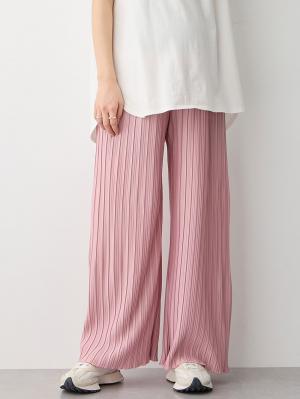 マタニティ パンツ|fairy（フェアリー）らくちんプリーツパンツ　マタニティ・産後【出産後も長く使える】|ピンク