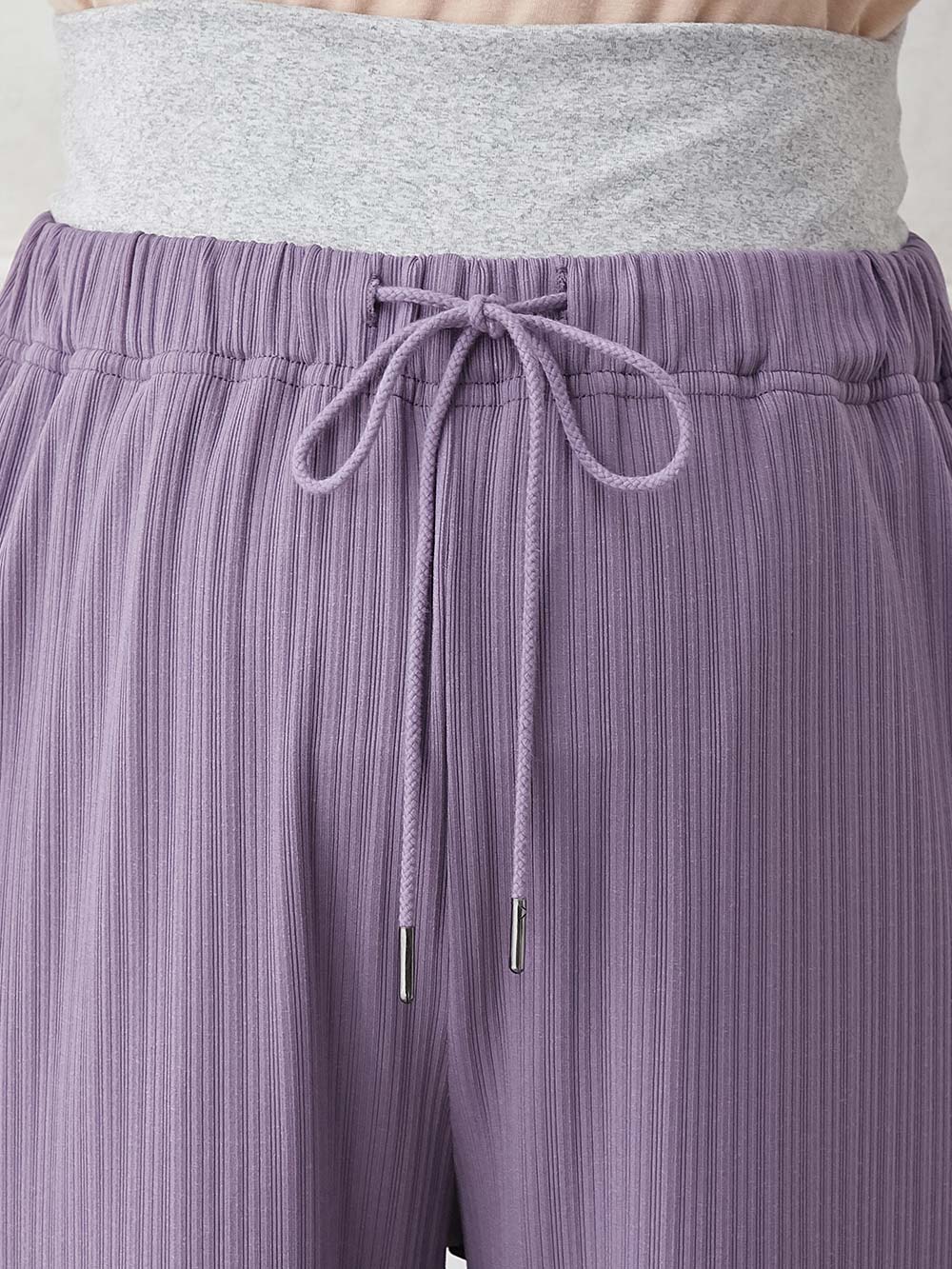 マタニティ パンツ|fairy(フェアリー)ランダムテレコワイドパンツ【出産後も長く使える】