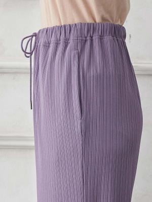 マタニティ パンツ|fairy(フェアリー)ランダムテレコワイドパンツ【出産後も長く使える】