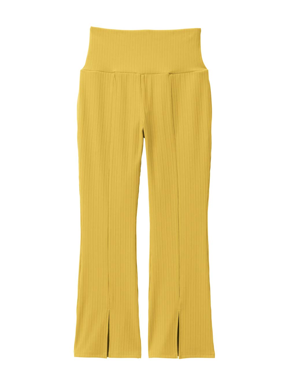 マタニティ パンツ|fairy（フェアリー）ランダムテレコセンタースラッシュらくちんパンツ【出産後も長く使える】|マスタード